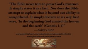 Dave Hunt - God's existence